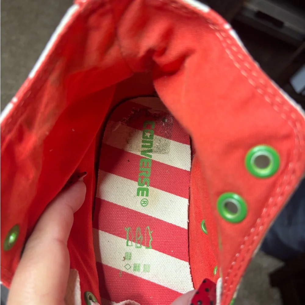 Converse Christmas Lights Print Canvas Hi Top Sneakers Men 8 Women 10 Holiday